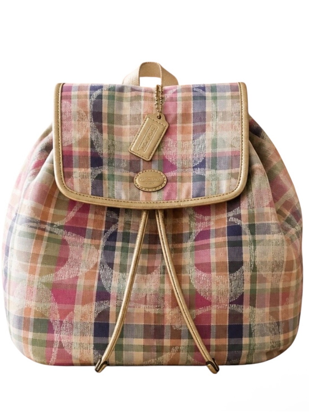 Coach Daisy Madras Packable Backpack (Style F77342)